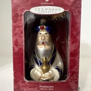 Hallmark Keepsake Ornament - Frankincense King in Blue and Gold